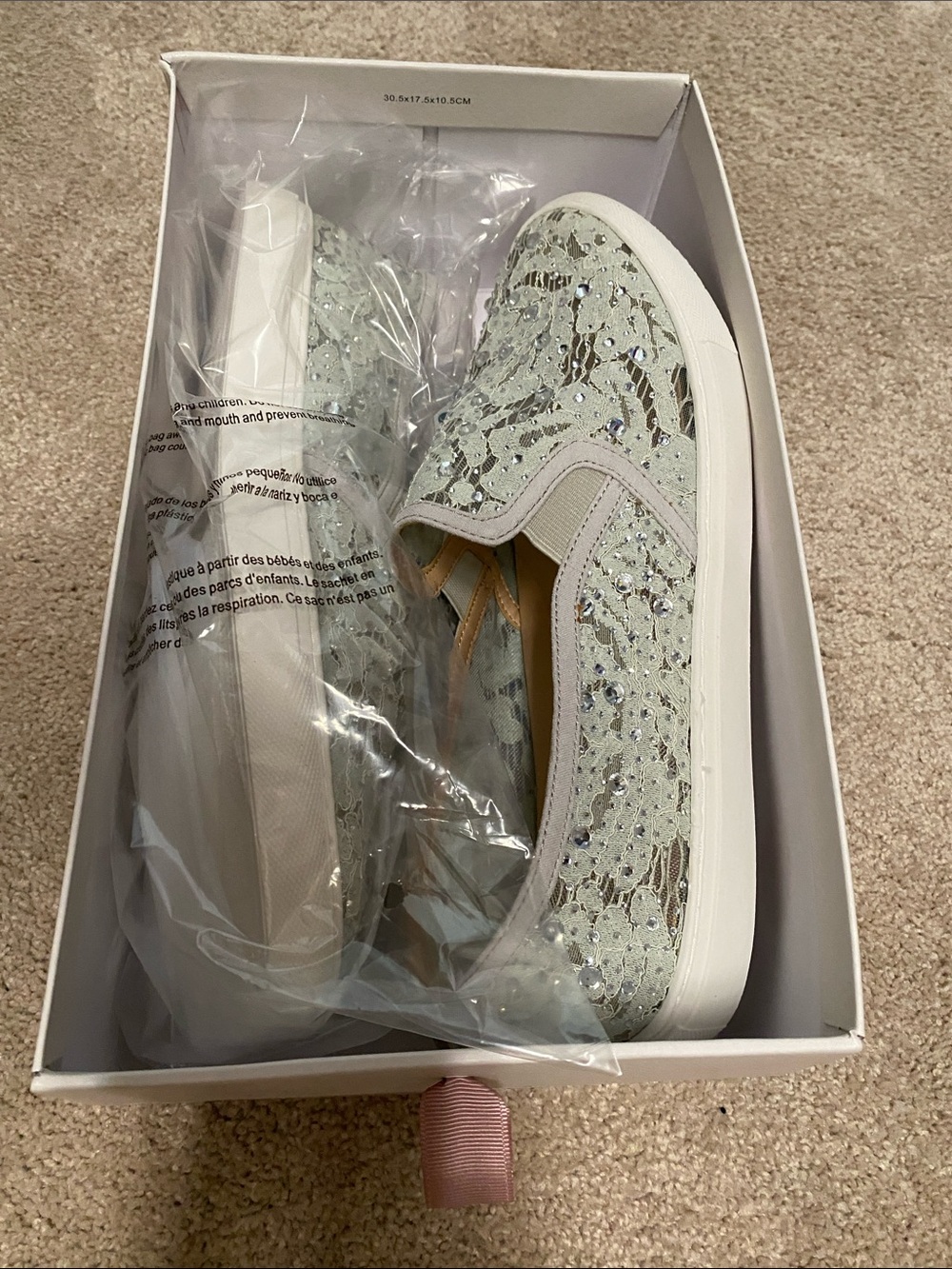 Alex Marie Sequin-Embellished Slip-On Sneakers in Mint